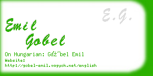 emil gobel business card